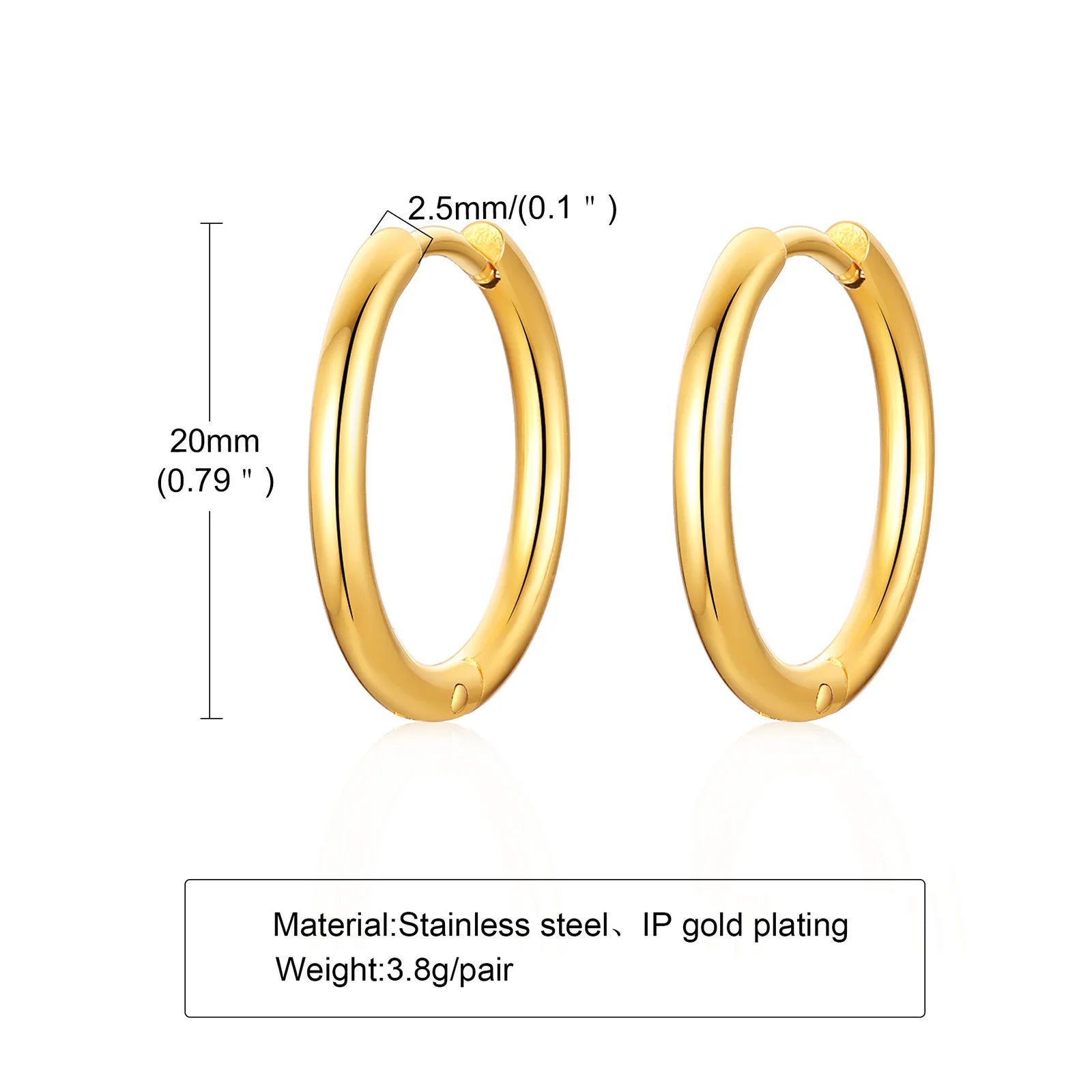 Large Star Hoop Earrings, Silver Color
