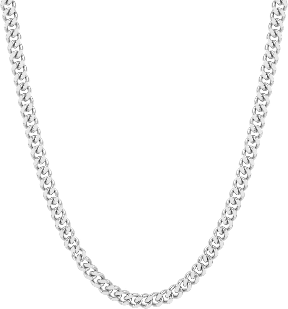 5Mm Stainless Steel Cuban Link Chain Necklace