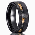 Mens 8MM Black Meteorite Tungsten Carbide Ring Fashion Jewelry Men'S Wedding Bands Engagement Promise Rings Comfort Fit Gifts