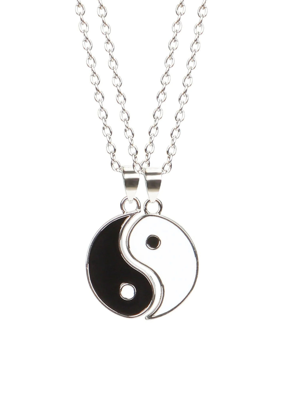 4 Pcs Matching Yin Yang Friend Couple Bracelets and Necklace Set, Adjustable Handmade Cord Relationship Bracelets for Friendship