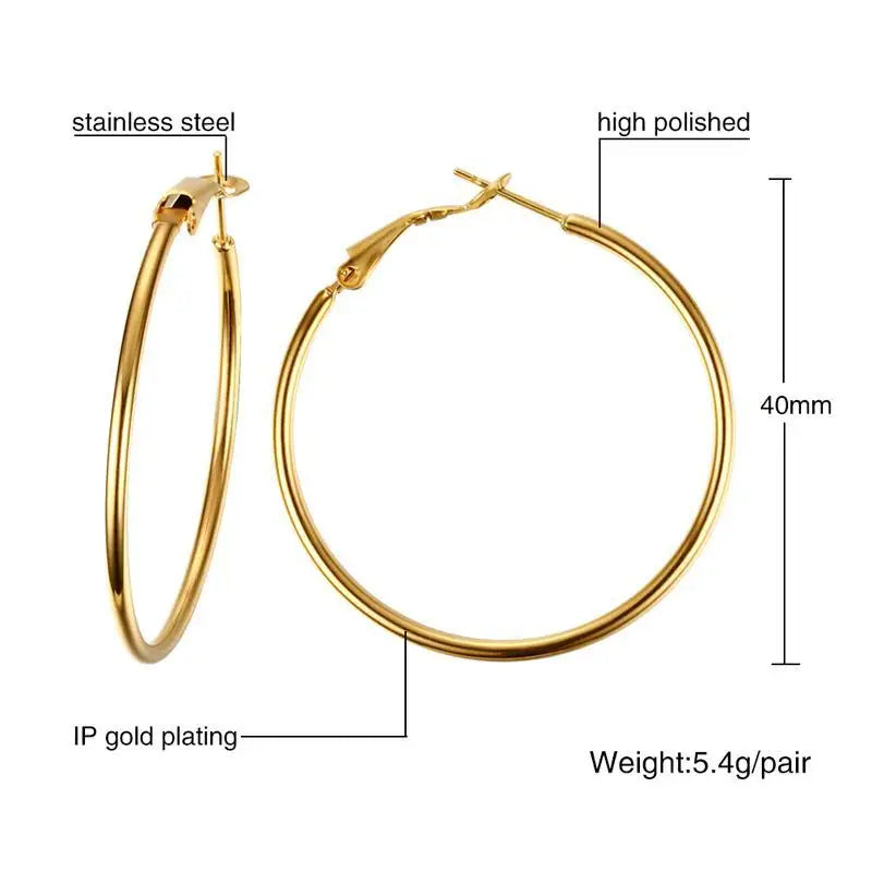 Large Star Hoop Earrings, Silver Color