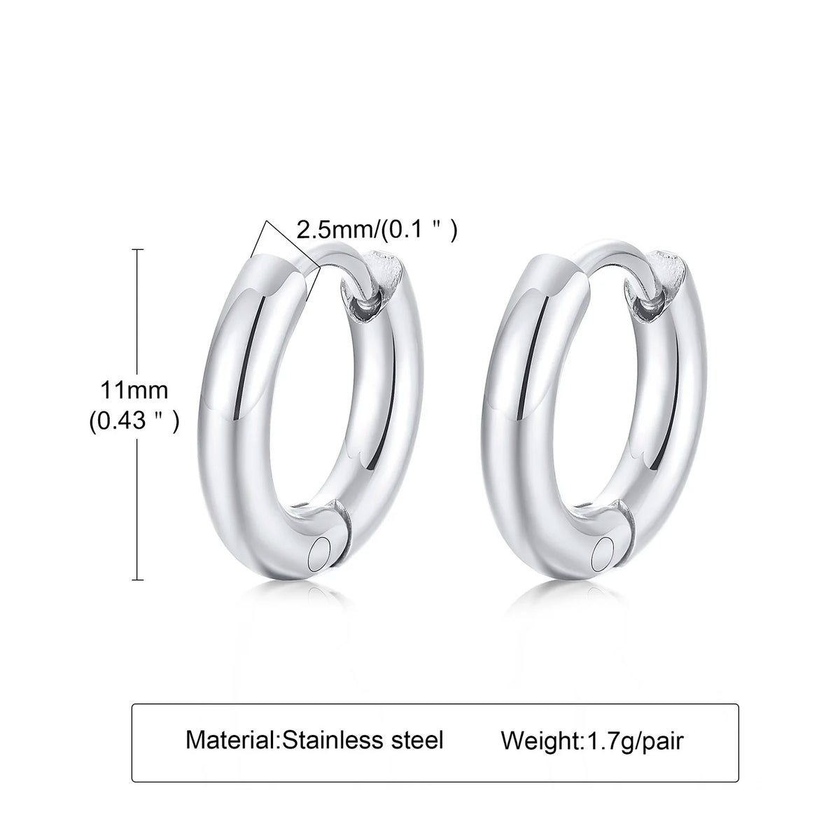 Large Star Hoop Earrings, Silver Color