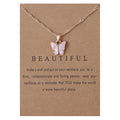 TIHLMK Womens Necklaces Sweet Butterfly Necklace Acrylic Color Clavicle Chain Necklace
