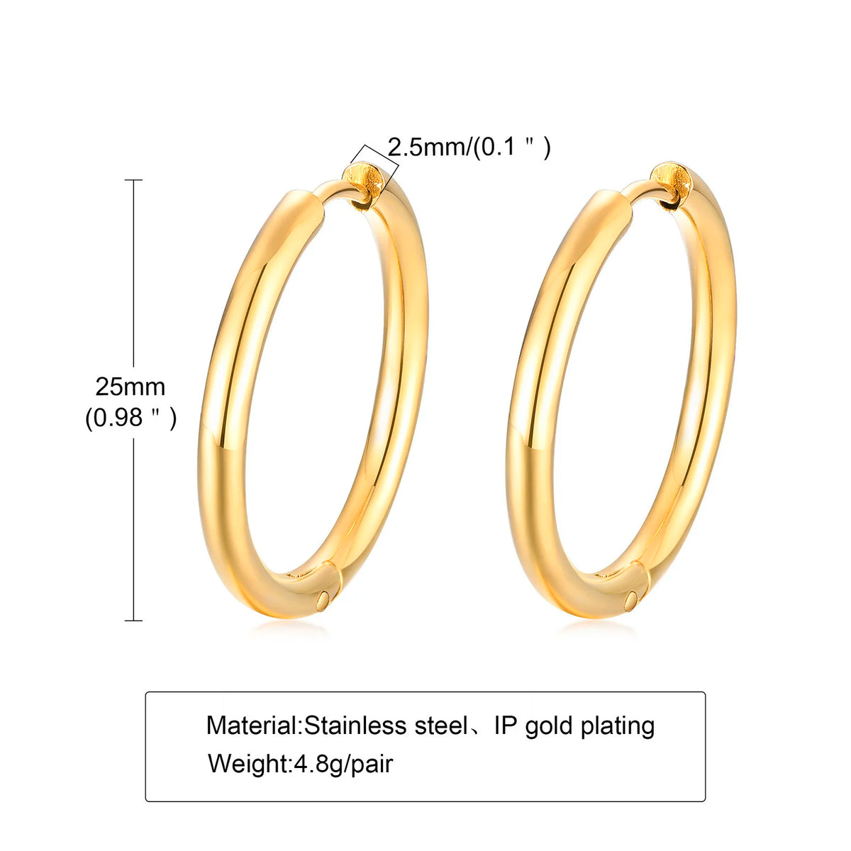 Large Star Hoop Earrings, Silver Color